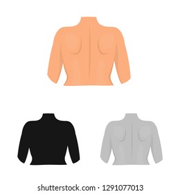 Isolated object of body and part logo. Collection of body and anatomy vector icon for stock.
