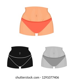 Isolated object of body and part sign. Set of body and anatomy vector icon for stock.