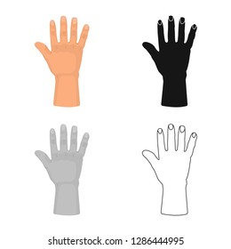Isolated object of body and part symbol. Set of body and anatomy stock vector illustration.