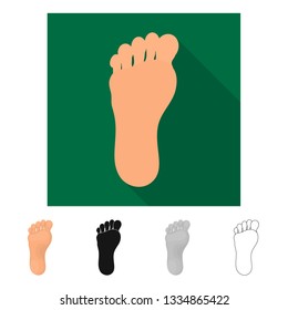 Isolated object of body and part symbol. Collection of body and anatomy stock vector illustration.