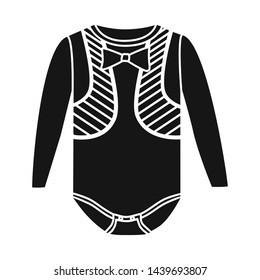 Isolated object of bodysuit and romper symbol. Collection of bodysuit and clothing stock symbol for web.