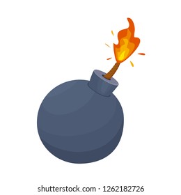 Isolated object of bomb logo. 