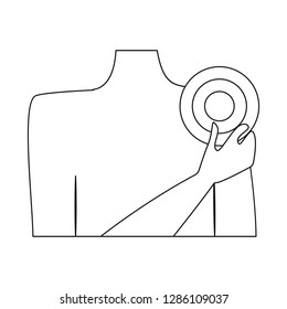 Isolated object of bone and inflammation  icon. Set of bone and wound vector icon for stock.