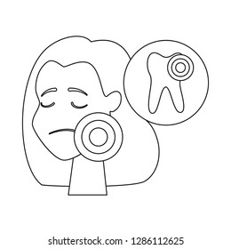 Isolated object of bone and inflammation  symbol. Set of bone and wound stock vector illustration.