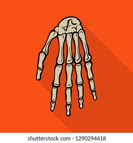Isolated object of bone and skeleton sign. Collection of bone and human stock vector illustration.
