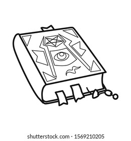 Isolated object of book and manuscript logo. Graphic of book and textbook vector icon for stock.