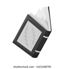 Isolated object of book  and open sign. Set of book  and content  vector icon for stock.
