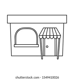 Isolated object of bookstore and modern icon. Graphic of bookstore and shop vector icon for stock.