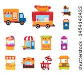 Isolated object of and booth symbol. Collection of and vending stock vector illustration.