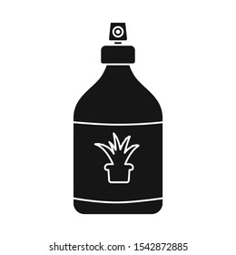 Isolated object of bottle and oil sign. Web element of bottle and aloe vector icon for stock.