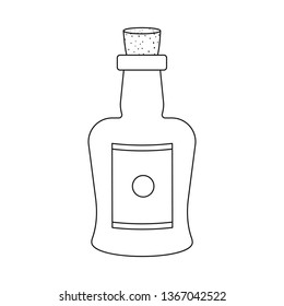 Isolated object of bottle and wine symbol. Collection of bottle and fortified vector icon for stock.