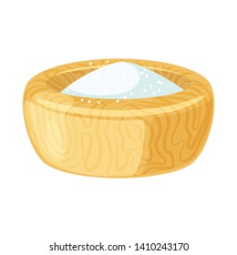 Isolated object of bowl and salty icon. Set of bowl and hill  stock symbol for web.