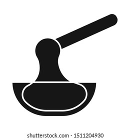 Isolated object of bowl and wax logo. Graphic of bowl and body vector icon for stock.