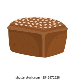 Isolated object of bread and loaf icon. Graphic of bread and loaf stock symbol for web.