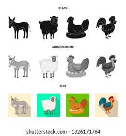 Isolated object of breeding and kitchen  icon. Set of breeding and organic  stock symbol for web.