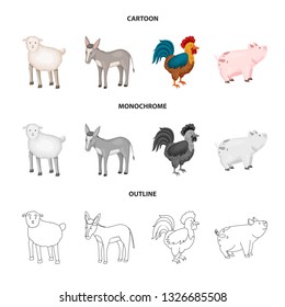 Isolated object of breeding and kitchen  icon. Set of breeding and organic  stock vector illustration.