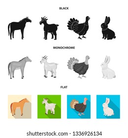 Isolated object of breeding and kitchen  icon. Set of breeding and organic  stock vector illustration.