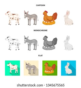 Isolated object of breeding and kitchen  icon. Set of breeding and organic  stock symbol for web.