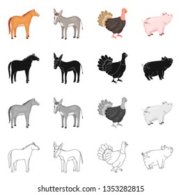 Isolated object of breeding and kitchen  icon. Collection of breeding and organic  stock symbol for web.