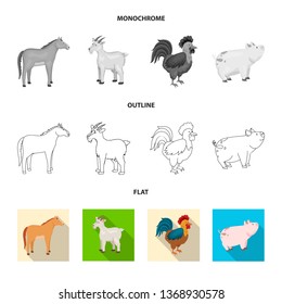 Isolated object of breeding and kitchen  icon. Collection of breeding and organic  vector icon for stock.