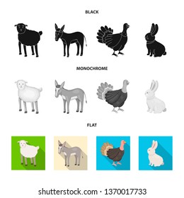 Isolated object of breeding and kitchen  icon. Set of breeding and organic  vector icon for stock.