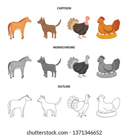 Isolated object of breeding and kitchen  icon. Set of breeding and organic  stock vector illustration.