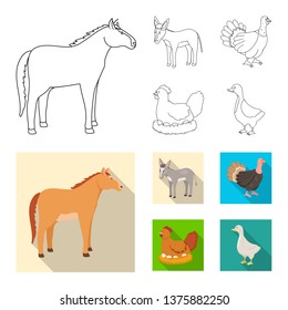 Isolated object of breeding and kitchen  icon. Collection of breeding and organic  vector icon for stock.