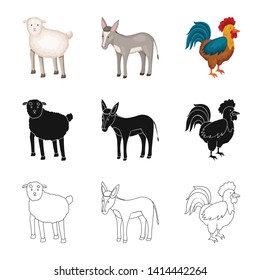 Isolated object of breeding and kitchen  icon. Collection of breeding and organic  stock symbol for web.