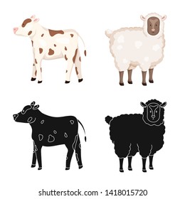 Isolated object of breeding and kitchen  icon. Collection of breeding and organic  vector icon for stock.