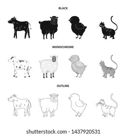 Isolated object of breeding and kitchen icon. Collection of breeding and organic stock symbol for web.