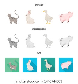 Isolated object of breeding and kitchen icon. Collection of breeding and organic stock vector illustration.