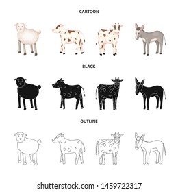 Isolated object of breeding and kitchen icon. Set of breeding and organic stock symbol for web.
