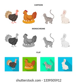 Isolated object of breeding and kitchen  logo. Collection of breeding and organic  vector icon for stock.