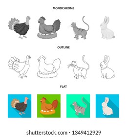 Isolated object of breeding and kitchen  logo. Set of breeding and organic  stock vector illustration.