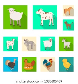 Isolated object of breeding and kitchen  logo. Set of breeding and organic  stock vector illustration.