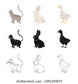 Isolated object of breeding and kitchen  logo. Collection of breeding and organic  vector icon for stock.