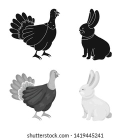 Isolated object of breeding and kitchen  logo. Collection of breeding and organic  vector icon for stock.