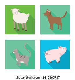 Isolated object of breeding and kitchen logo. Collection of breeding and organic vector icon for stock.