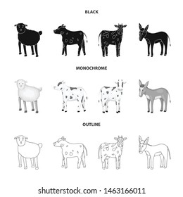 Isolated object of breeding and kitchen logo. Collection of breeding and organic stock symbol for web.