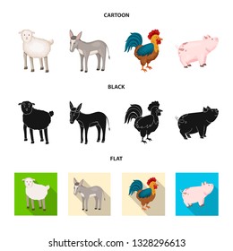 Isolated object of breeding and kitchen  sign. Collection of breeding and organic  stock vector illustration.