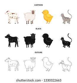 Isolated object of breeding and kitchen  sign. Collection of breeding and organic  stock vector illustration.
