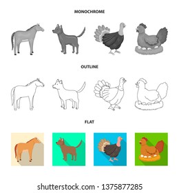 Isolated object of breeding and kitchen  sign. Collection of breeding and organic  vector icon for stock.