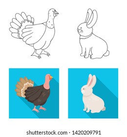 Isolated object of breeding and kitchen  sign. Collection of breeding and organic  vector icon for stock.