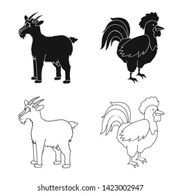 Isolated object of breeding and kitchen  sign. Collection of breeding and organic  vector icon for stock.
