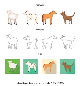Isolated object of breeding and kitchen sign. Set of breeding and organic vector icon for stock.