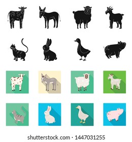 Isolated object of breeding and kitchen sign. Collection of breeding and organic stock vector illustration.