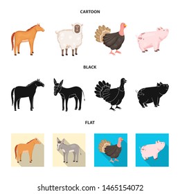 Isolated object of breeding and kitchen sign. Set of breeding and organic vector icon for stock.