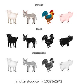 Isolated object of breeding and kitchen  symbol. Set of breeding and organic  stock symbol for web.