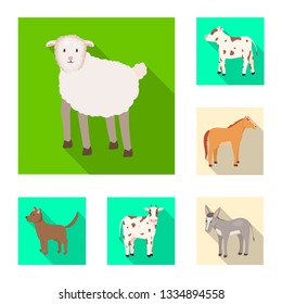 Isolated object of breeding and kitchen  symbol. Set of breeding and organic  stock vector illustration.