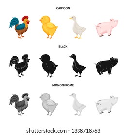Isolated object of breeding and kitchen  symbol. Collection of breeding and organic  stock symbol for web.